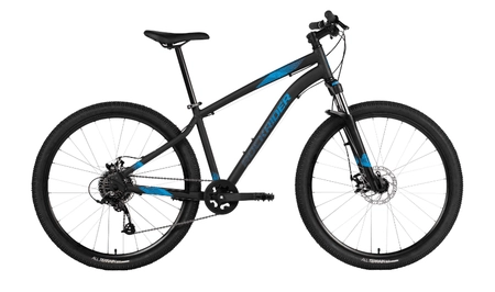 Cu o reducere de pret de 100 lei imi place mult Bicicleta MTB Deplasari ST 120 Negru-Albastru 27,5", fiind rezistenta si cu frane pe disc!